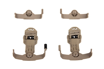 Adaptador de auriculares Comtac para raíles tipo MTEK (tipo AMP) - Dark Earth