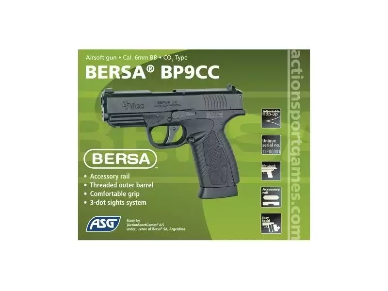 Replika pistolet Bersa BP9CC GBB