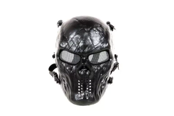 Skeleton terror mask - black