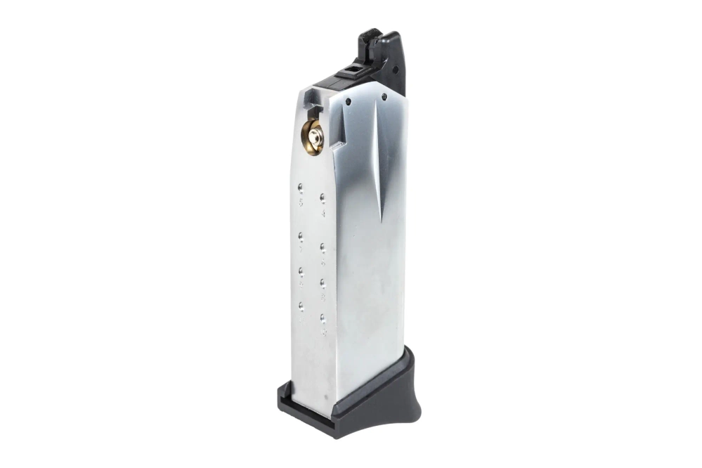 Cargador Green Gas Cybergun x Springfield Armory de 14 bolas para réplicas XDM de 3,8 pulgadas