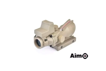 Replika lunety ACOG 4X32C (z podświetleniem światłowodowym i celownikiem RMR) - tan