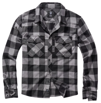 Koszula Flanelowa Brandit Checkshirt Szaro-Czarna