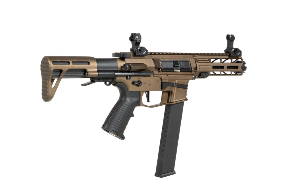 Nemesis X9 machinepistool replica - Donker Brons