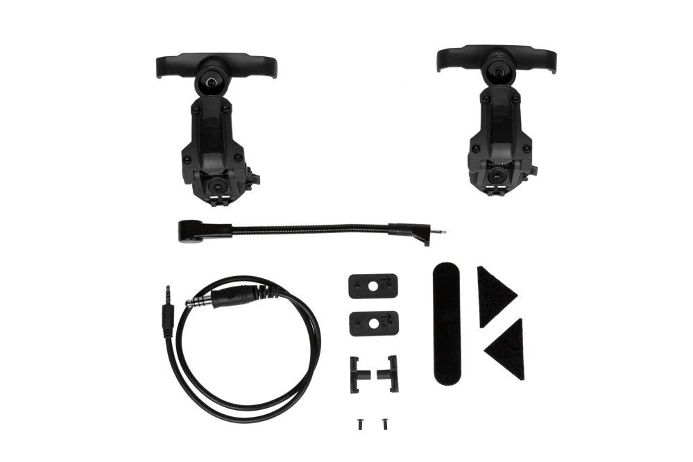 Taktická aktivní sluchátka HD-17 Gen 6 - černá