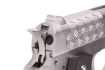 1911 Hex Cut V.3 Pistol Replica - silver