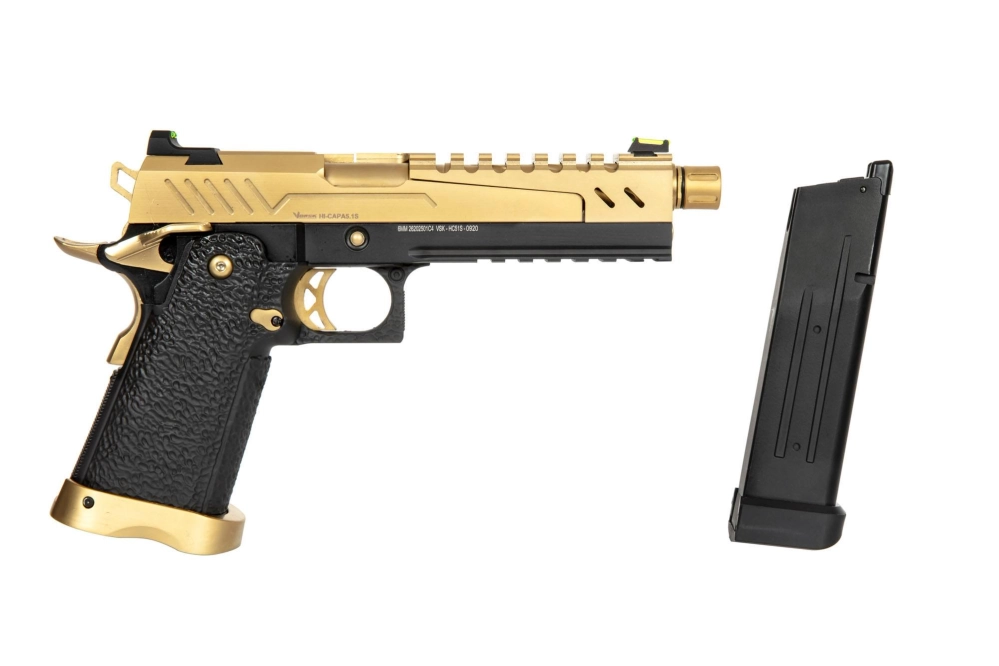 Airsoft pistole Hi-capa 5.1 Split Slide - zlatá / černá