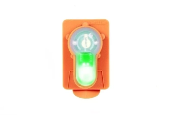 Marqueur électronique Lightbuck Card Button - orange (lumière verte)