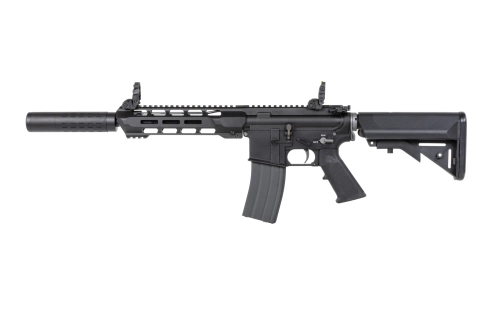 airsoft SRC DUAL POWER SR4 ZAROS-S GBB carbine with green gas magazine