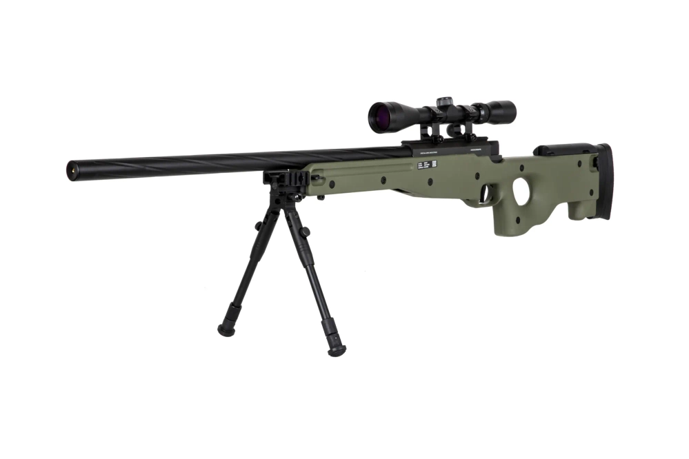 Réplica del sniper Specna Arms SA-S11 EDGE™ con visor y bípode Oliva