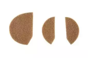 Naklejki z rzepami na ochronniki słuchu - Tan