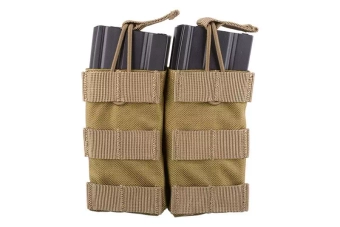 Open Top Double Pouch for M4/M16 Magazine - khaki