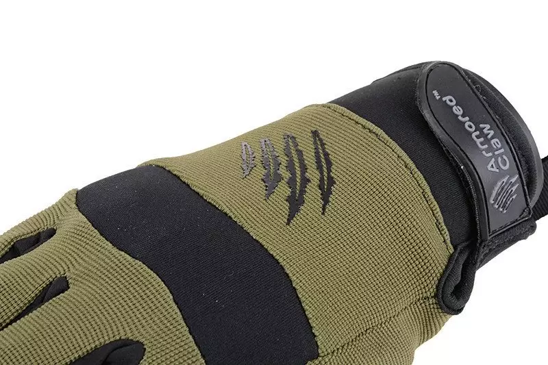 Guantes tácticos Tiro con garra blindada para clima frío - verde oliva