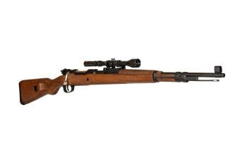 Airsoft pušky Kar98k (pružina) - dřevěná verze + dalekohled