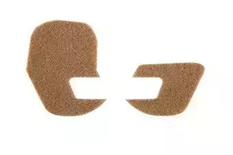 Naklejki z rzepami na ochronniki słuchu - Tan