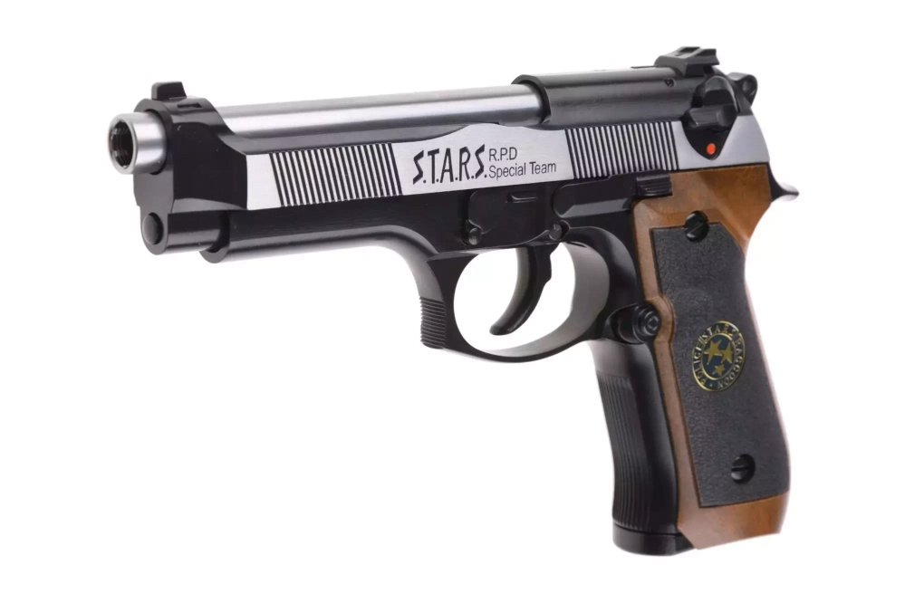Replika pistole Samurai Edge Standard V2. M9 Full Auto - černá/stříbrná