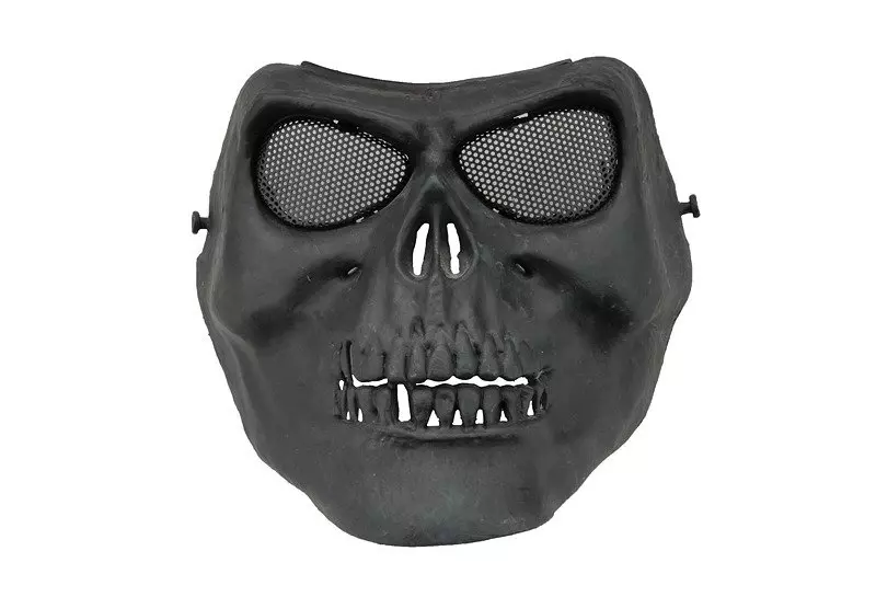 Masque facial style crâne - noir