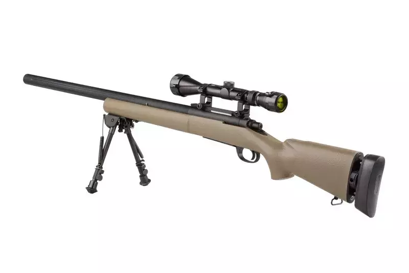 Réplique du fusil de précision SW-04J Army avec lunette et bipied (Upgraded) - tan 