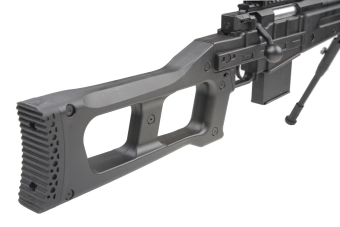 Airsoftová odstřelovací puška MB4408D - s optikou a dvojnožkou - černá