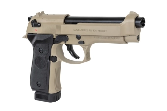 ICS BLE-BM9 Dual Power Half-Tan airsoft pistol (with CO2 magazine)