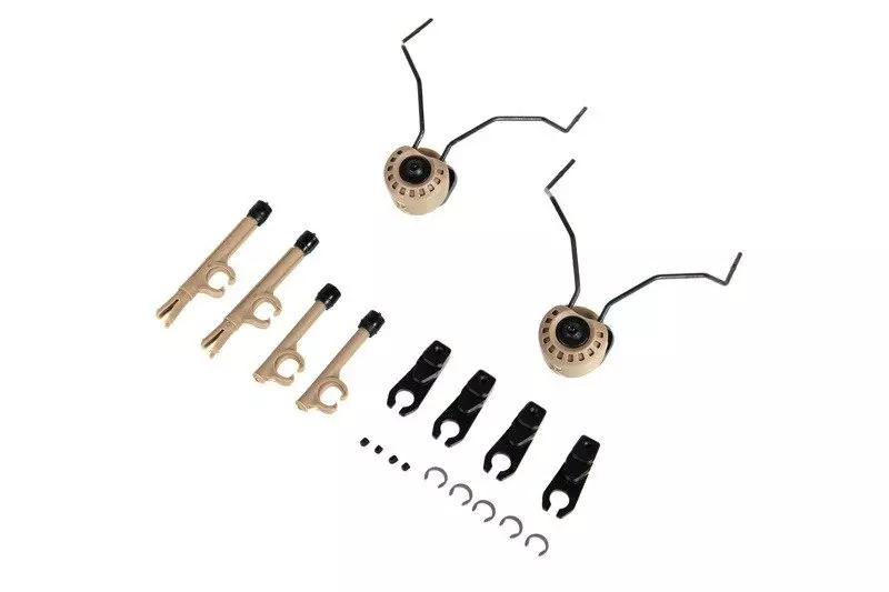 Set of 2 FARA OTH Hearing Protector Mounts - Dark Earth