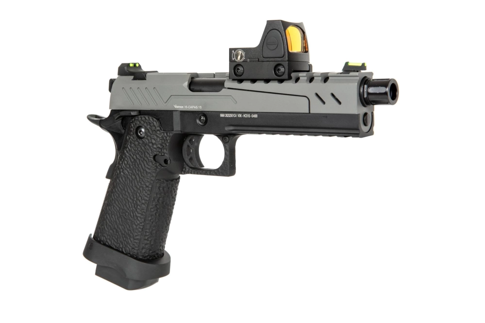 Réplique de pistolet Hi-capa 5.1 Split Slide - gris/noir (avec viseur BDS) 