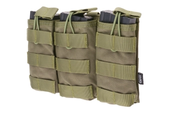 Trojité pouzdro Open I pro zásobníky AK/M4/G36 - olivově zelené