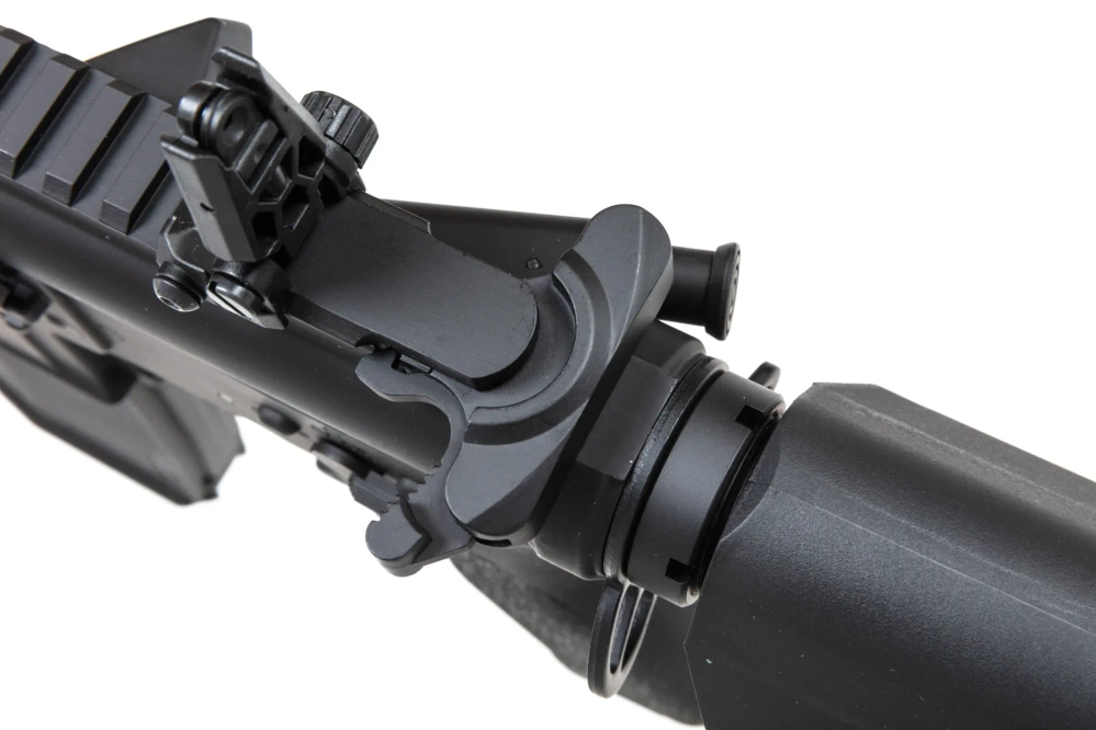 Specna Arms RRA SA-E25 HAL ETU™ airsoft Carbine Black s oranžovým vypouštěcím zařízením