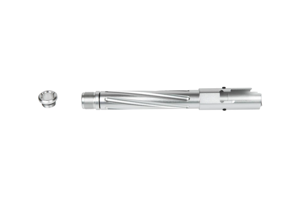 M45/CQP 2 Way Fixed"  Carbon8 Non-Recoiling Outer Barrel - Silver"