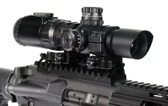 Telescopio CQB 1-4,5X28 de 30 mm, con 36 puntos Mil