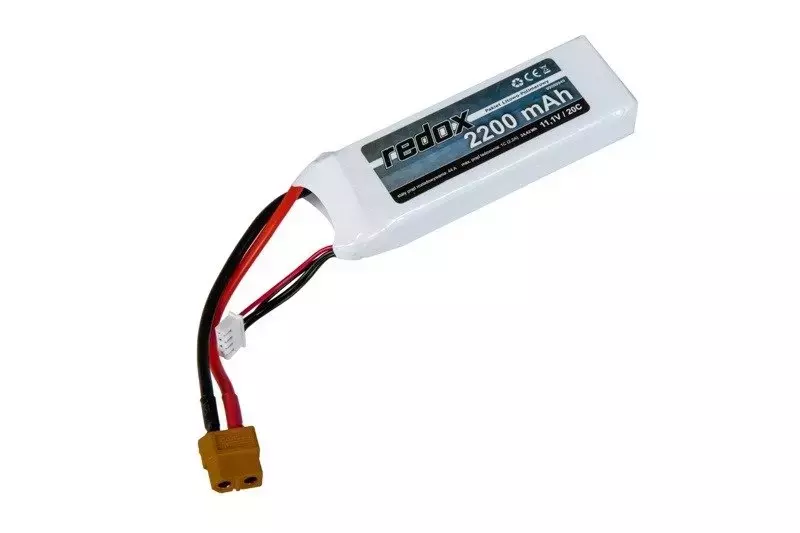 Redox LiPo 2200mAh 11.1V 20C battery XT60