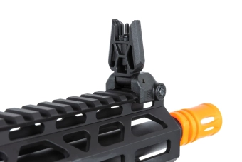Specna Arms RRA SA-E24 HAL ETU™ airsoft Carbine Black s oranžovým vypouštěcím zařízením