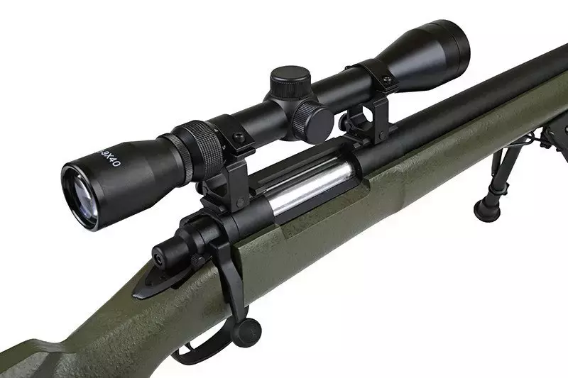 SW-04 Sniper Rifle Replica with Scope and Bipod - Olive Drab