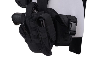 Panneau de cuisse modulaire avec holster - noir