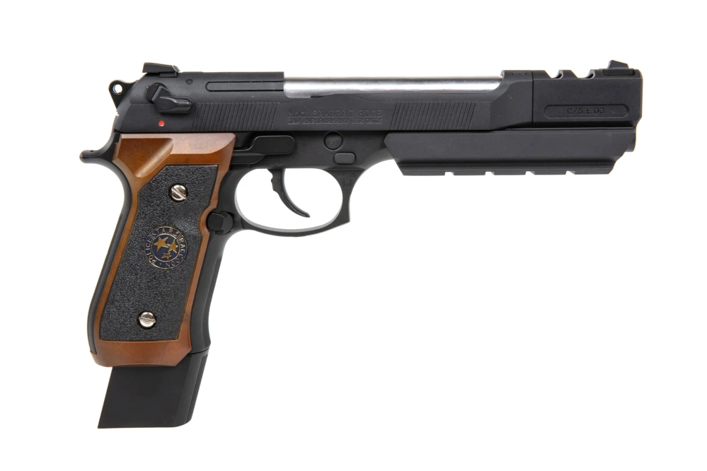 Pistolet ASG WE GP331 BIOHAZARD - Mod. B. Burton Brown Grip (Single only)