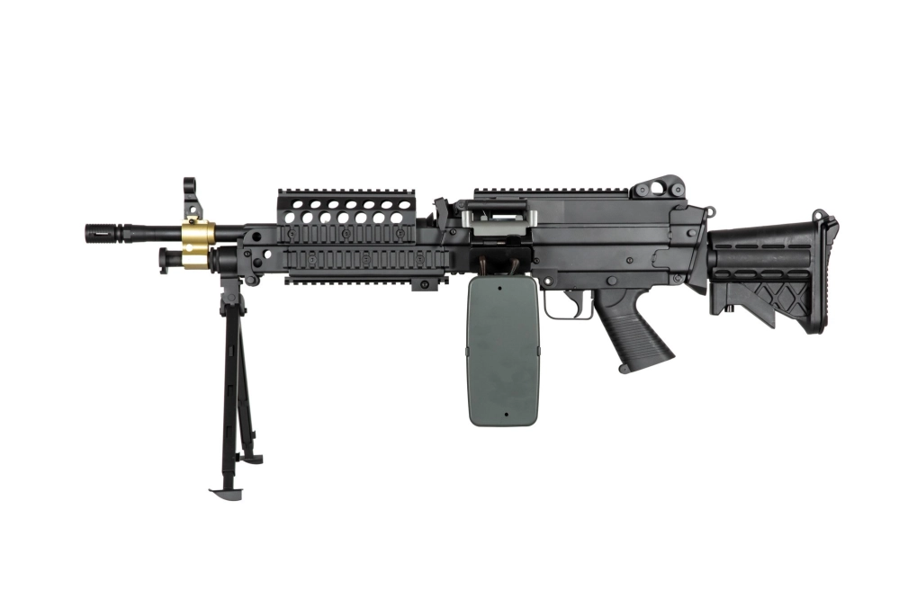 Ametralladora de airsoft H.M.G. MK46 - negro