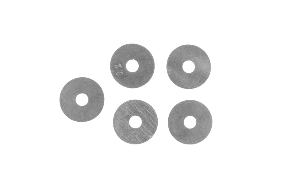 Set van stalen onderleggers Retro Arms 0.2mm voor Gearbox, 5 stuks.