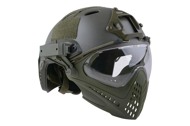 Replika přilby FAST PJ Piloteer - Olive Drab