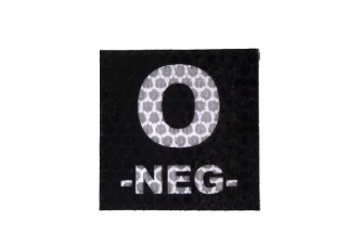 Parche IR con grupo sanguíneo: 0 NEG
