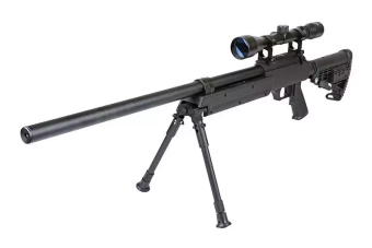 Airsoftová odstřelovací puška MB13D s optikou a dvojnožkou
