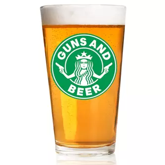 Szklanka do piwa - GUNS AND BEER