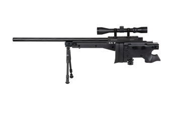 Replika odstřelovací pušky Specna Arms SA-S14 EDGE™ s dalekohledem a dvojnožkou černá