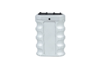 JJ Airsoft JA-1393 gehoekte frontgrip voor M-LOK/Keymod rail (aluminium) Zilver