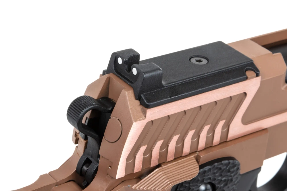 ASG SRC Sahara Viper DUAL POWER pistool met draagtas en groen gasmagazijn Vlakke donkere aarde
