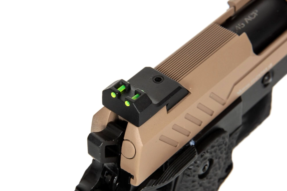Réplique de pistolet Hi-capa 5.1 Split Slide – tan/noir 