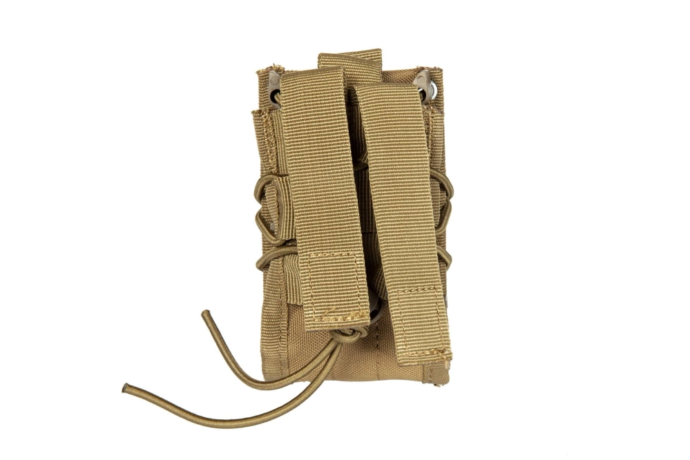 Double shingle-type magazine pouch - tan