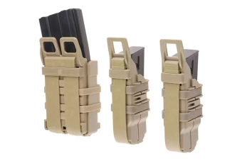 Set de pochettes Open III (2 XS+1 M) pour chargeurs pistolet owe + 5,56 - tan