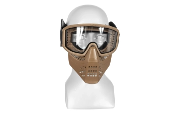 JT Full Face Mask with Goggles - Dark Earth