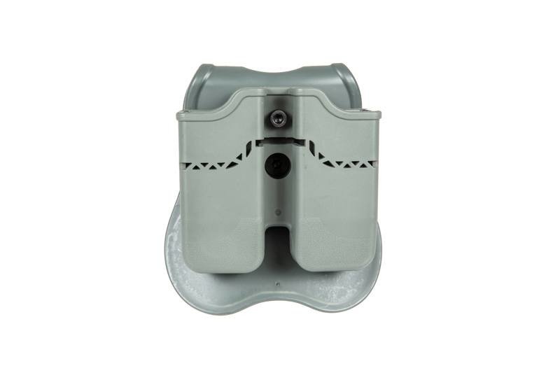 Pochette double pour chargeurs pistolet owe type Beretta - gris