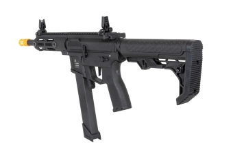 airsoft Specna Arms SA-FX01 FLEX™ HAL ETU samopal černý s oranžovým výmetným zařízením