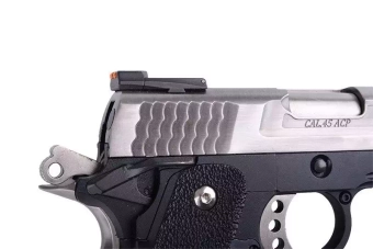 Replika pistoletu Hi-Capa 3.8 Force Brontosaurus - srebrna